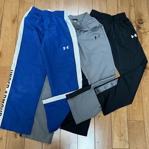 Lot of 3 pairs of Under Armour boys athletic pants size YMD youth medium